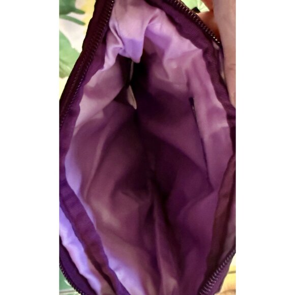 LUG Quilted Travel Convertible Adjustable Crossbody Strap Bag Purple Camouflage - Picture 7 of 14